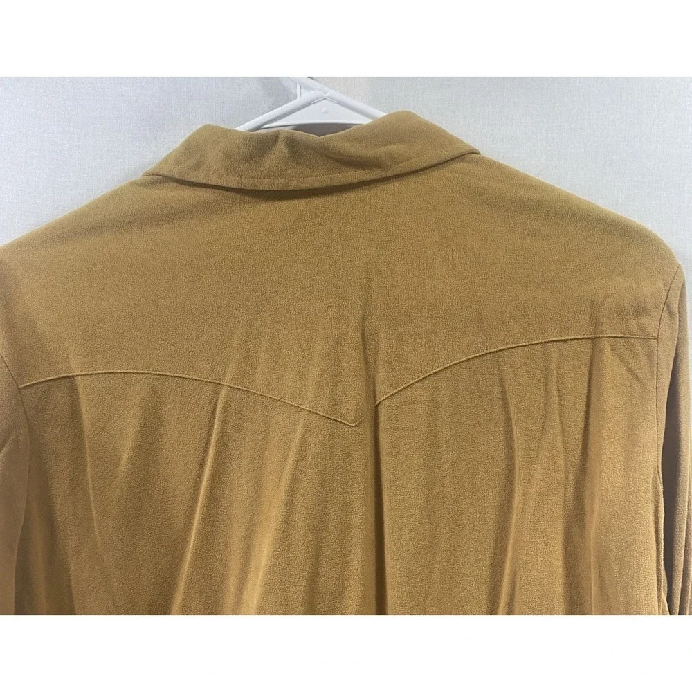 Vintage Monti Suede By‎ Monticello Western Shirt Light Brown Sz Medium